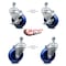 Service Caster 4 Inch Solid Polyurethane Wheel Swivel 1/2 Inch Threaded Stem Caster Brakes, 2PK SCC-TS20S414-SPUS-121315-2-TLB-2 - alternate 1